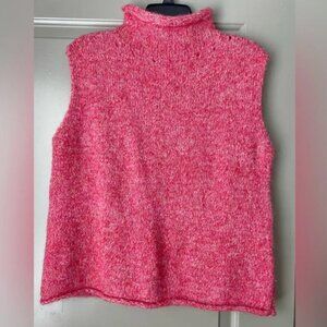 Zara Cozy Knit Vest Sleeveless Sweater Pink Small - elderstatesman vibes